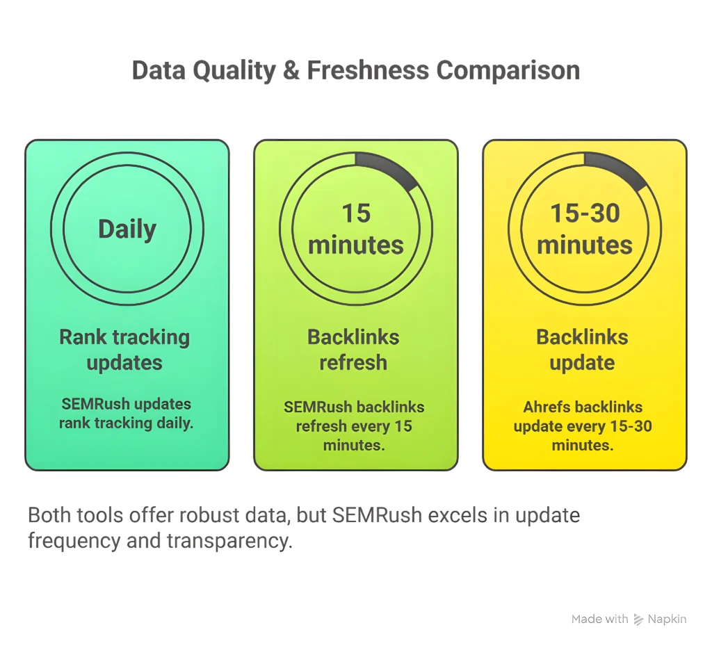 SEMRush VS AHrefs - Data quality & freshness